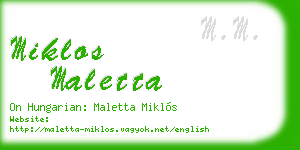 miklos maletta business card